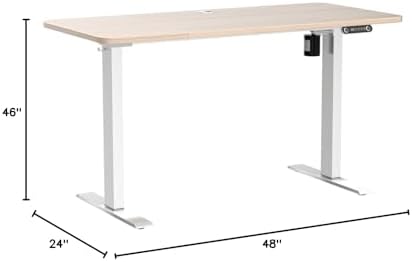 farexon 48'' × 24'' Electric Standing Desk Adjustable Height with Wheels