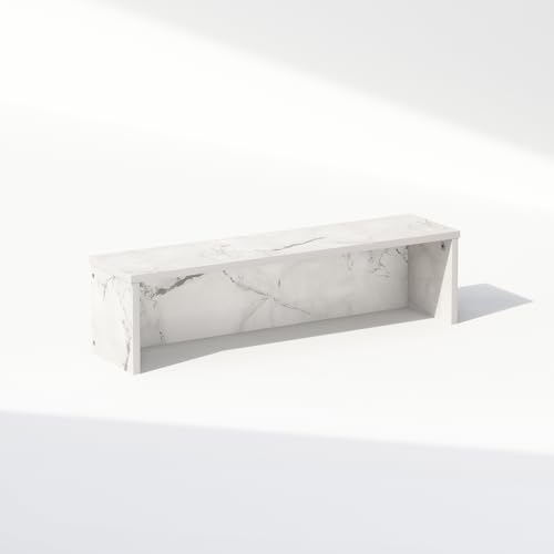 Furinno Classic Desk Organizers and Accessories, 23-Inch Desk Organizer, Desktop Organizer, for Office Supplier, Marble White