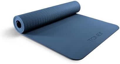 TONE Fitness 1/4" Yoga Mat, Non-Slip Exercise & Pilates Mat with Strap
