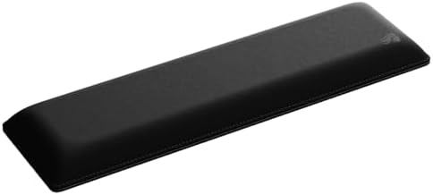 Glorious Gaming Padded Keyboard Wrist Rest (TKL 25mm Thick) - Anti-Fray Stitched Edges, Smooth Cloth Surface, Anti-Slip Rubber Base, Medium Firmness, 360 x 100 x 25mm - Black