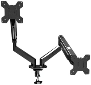 AEONS Dual Monitor Stand up to 32 inches Screen, Load-Bearing Max 22 lbs Each Gas Spring Pneumatic Arm, Adjustable Dual Monitor Mount, Max VESA 100x100mm, Black
