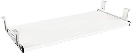 FRMSAET Under Desk 20/24/30 inch Keyboard Drawer Platform (30 in, White)