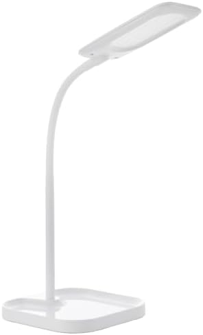 White LED Desk Lamp for Home Office Dorm,Eye-Caring,Gooseneck,Flicker-Free