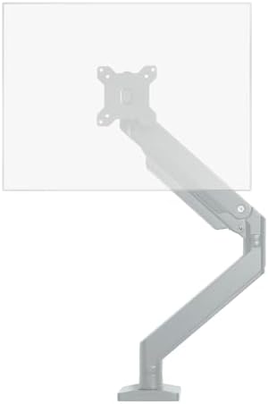 UPLIFT DESK Crestview Single Monitor Arm - Gas Spring Monitor Mount, Fits 13-35” Inch Displays, VESA Compatible, Clamp or Grommet Installation, Fits Standing Desks & Vertical Options (Gray)