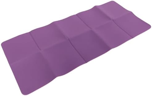 Foldable Fitness Mat, TPE Double Sided Anti Slip Workout Mat, Lightweight Portable Cushion for Yoga Dance Pilates Stretching At Home Office Travel Indoor Outdoor