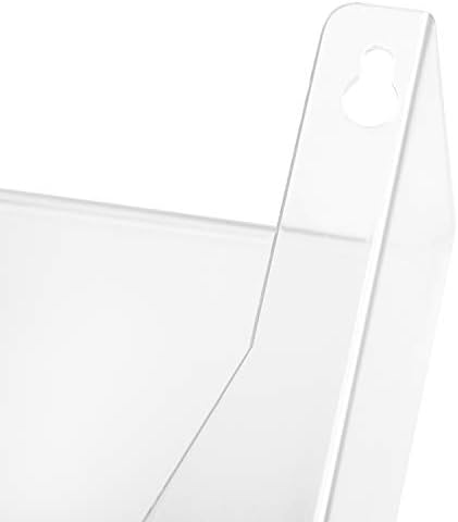 Amazon Basics Expandable Plastic Wall File Organizer,Hanging File Holder,Letter Size,1-Pocket,Clear,Space Saving for Office Home,(Pack of 10)