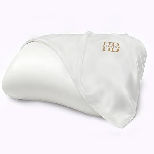HighBeds Cervical Neck Pillowcase-White-2-Pack
