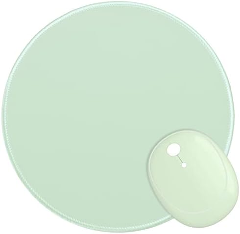 Dapesuom Round Mouse Pad, 8.7 x 8.7 Inch Premium-Textured Washable Non-Slip Rubber Base Cute Small Mouse Mat with Stitched Edge for Women Wireless Computer Laptop Gaming Desk Accessories, Lake Green