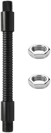 7.8" Gooseneck Tubing Flexible 25/64" Male thread Alloy Steel Metal Arm Universal Bendable Extension Hose for DIY Lamps Microphone Stands Inspection Cameras