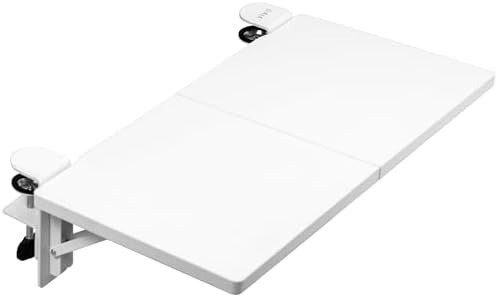 VIVO White Clamp-on 24 x 12 in Desk Extender, DESK-EXT24W