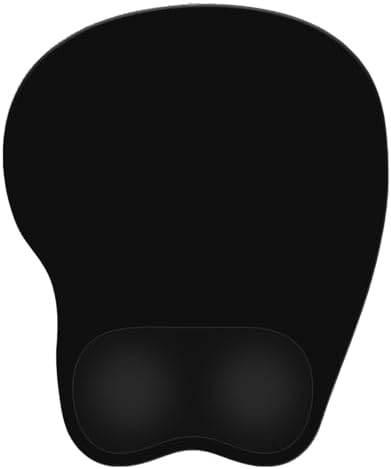 Ergonomic Mouse Pad,Non Slip Mousepad Wrist Rest Support for Office, Computer, Laptop & Mac(A-Black)
