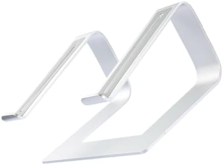 Detachable Aluminum Alloy Laptop Stand with Tablet Holder for Desk Use, Adjustable Height Computer Support Compatible with Notebooks, Silver Color Ergonomic Design Relieves Back