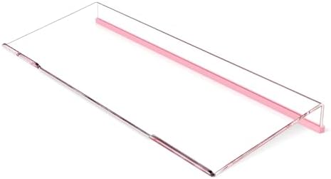 BEEGO Ergonomic Computer Keyboard Stand - Clear Acrylic Keyboard Riser Tilted Keyboard Holder Keyboard Tray with Lightpink Non-Slip Strip for Easy Typing at Home School Office Desk Accessories