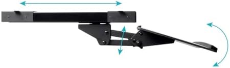 Monoprice Adjustable Ergonomic Keyboard Tray – With a 26.4 x 10in Full Size Platform, Extends Min 18.2in / Max 30.8in, Black - Workstream Collection