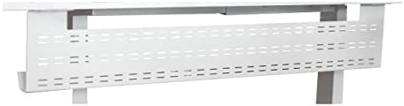 Stand Up Desk Store Under Desk Cable Management Tray Black Horizontal Computer Cord Raceway and Modesty Panel (White, 51")