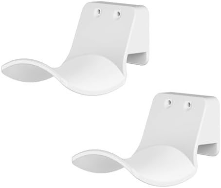 2-Pack Wall Mount Headphone Hanger Adhesive Screw-in Headset Hook