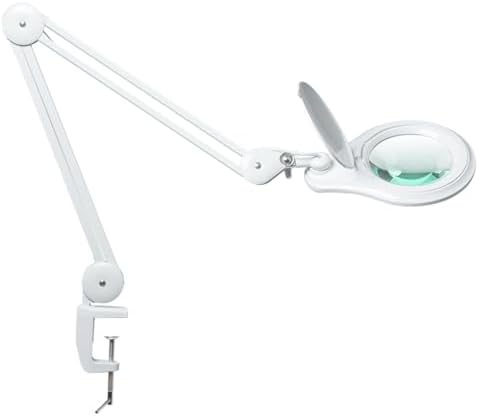 LED Magnifying Lamp with Clamp, 14W 1200LM, 2.25X, White