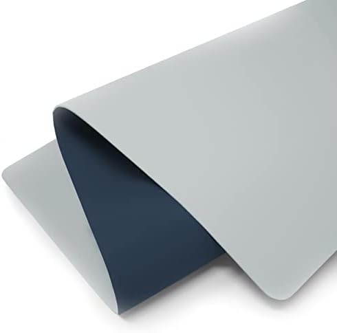 Vine Creations Leather Desk Mat Large 36" x 20", Desk Protector Mat, PU Leather Desk Pad, Large Mouse Pad, Desk Blotter, Desk Pads on Top of Desks, Desk Matt for Desktop, Office Desk Mat (Dark Blue)