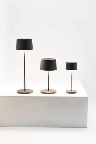 Zafferano, Olivia Pro Micro, Rechargeable Cordless Table Lamp, Dark Gray