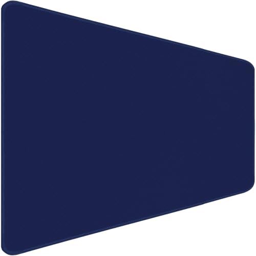 31.5" x 15.7" Waterproof Fabric Gaming Desk Mat, Rubber Anti-Slip,Navy Blue