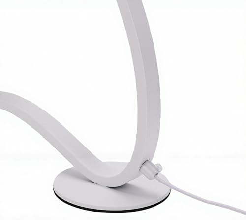 Bedside Lamp, Dimmable Nightstand Lamp Adjustable Desk with 3 Brightness Levels 3 Color Temperatures Anti Glare for Home Hotel Bedroom Reading (White)