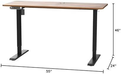 farexon 55x24 Inch Electric Standing Desk with Mouse Pad, Brown