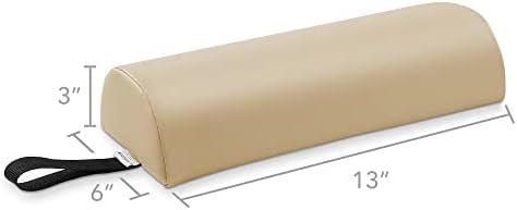 Saloniture Half Round Neck Massage Table Bolster Pillow Pad - 13 x 6 x 3 Inch - Cream