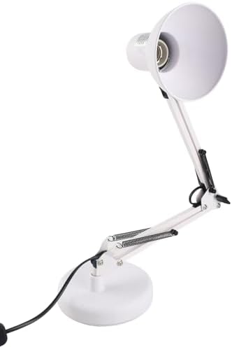 Kavolet Portable Eye Protection Folding Desk Lamp LED Reading Light with Clamp for Study Bedroom (White)
