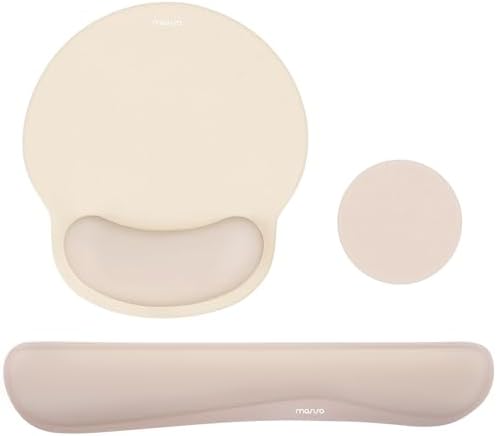 MOSISO Wrist Rest Support for Mouse Pad&Keyboard Set, Apricot