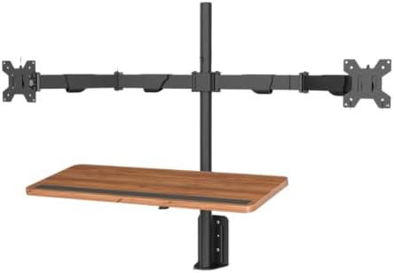 1 pcs Monitor Arm WL100 Keyboard Tray Dual Shelves Swivel Extendable