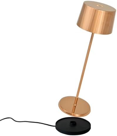 Zafferano, Olivia Pro, Rechargeable Cordless Table Lamp, Rose Gold