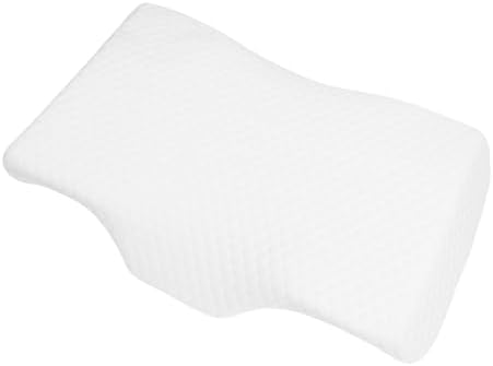 Cervical Neck Pillow, Memory Foam Ergonomic Cervical Neck Support Sleeping Pillow Slow Rebound with Washable Cover, Four Zones for Side Back Stomach Sleepers (White 52 * 30 * 10) (White 52 * 30 * 10)