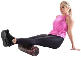 2-Pack 18" x 6" high Density Foam Rollers for self-Massage, Stretching, Muscle Recovery. Firm Speckled Foam, Easy to Clean. Compact Size for Home or Gym.