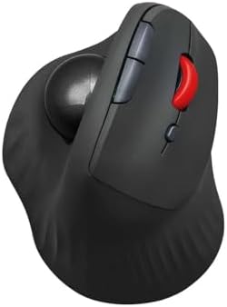 Dual Mode Wireless Vertical Computer Trackball Mouse, Ergonomic Bluetooth Thumb-Control Mouse with Quiet Clicks Ergonomic Design Adjustable CPI ,Built-in 500mAh Battery Rechargeable for PC/Mac/Laptop