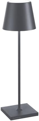 Zafferano, Poldina Pro, Rechargeable Cordless Lamp, Dark Gray