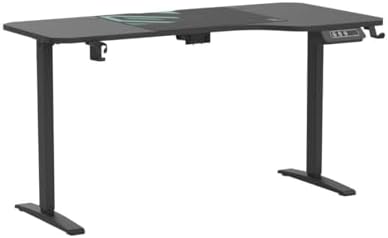 JWX 63-Inch Dual Motor L-Shaped Electric Standing Desk, Black