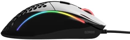 GLORIOUS Gaming Model D Wired Gaming Mouse - 68g Superlight Honeycomb Design, RGB, Ergonomic, Pixart 3360 Sensor, Omron Switches, PTFE Feet, 6 Buttons - Glossy Black