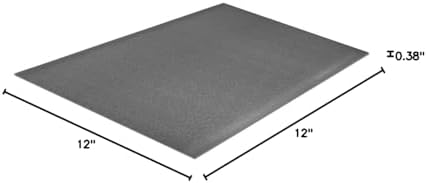 Portico Systems 18031205T Comfort Step 3/8" Anti-Fatigue Mat with Pebble Emboss, Grey, 3" x 12"