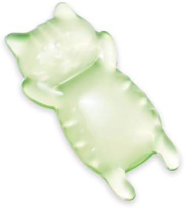 Ergonomic Silicone Gel Mouse Wrist Rest – Clear Cute Cat Mouse Wrist Rest, Comfort & Support for Typing and Gaming (Green)