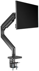 DIGITUS monitor mount – 1 screen – up to 49 inches – 20 kg load capacity – mechanical spring – for flat and curved monitors – VESA 75x75 100x100 – rotate, swivel, tilt – black