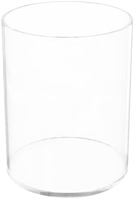 Clear Acrylic Pen Holder Round Shape, Desktop Pencil Cup Holder, Countertop Stationery Organizer for Office Desk Accessory
