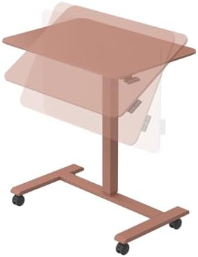 TopJob ANYDESK FOLD Mobile Standing Desk, Portable with Lockable Wheels, Foldable Stand Desk, Rolling Computer Workstations, Used for Home, Couch Side Table, Bedside Table in Bed Room Kitchen
