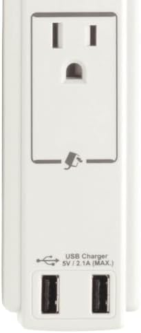 Eaton Tripp Lite TLP606USB 6 Outlet White Surge Protector with USB & USB-C