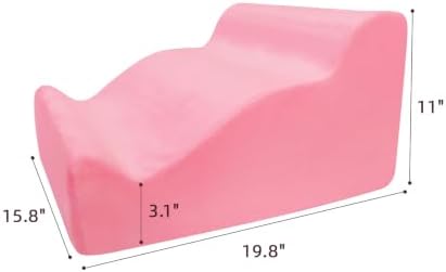 Foot Rest Ergonomic Pillow for Under Desk at Work & Handle Pink