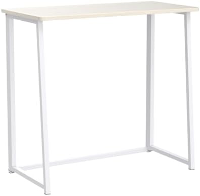 WOHOMO Folding Desk, 31.5" Foldable Computer Table for Small Spaces, Oak