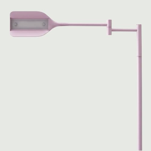 Brightech Leaf Pharmacy LED Reading Lamp, Dimmable Floor Lamp with Easy Rotation Over Chair or Desk for Living Rooms & Offices, Adjustable Standing Tall Lamp, for Sewing & Crafts - Matte Pink