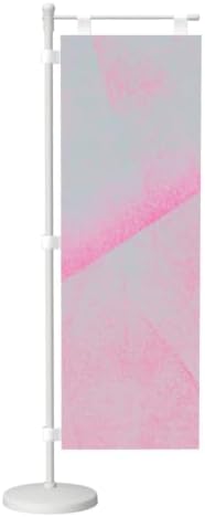 Trendy Modern Foam Roller Pink Deluxe Desk Flag Set, 12 x 4 Inch Miniature Table Flag with 14" Pole & Stand Base