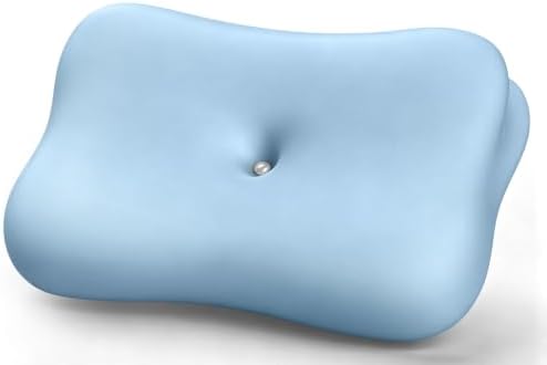 Cervical Pillow for Neck Pain Relief, Memory Foam Neck Pillow for Sleeping, Ergonomic Side Sleeper Pillow, 2 Heights Contour Orthopedic Pillow Deep Sleep Pillow for Side Back Stomach Sleepers (Blue)