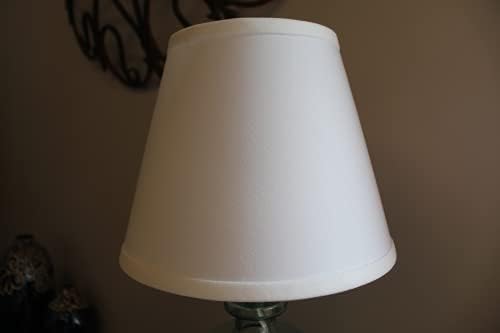 FenchelShades.com Lampshade 6" Top Diameter x 10" Bottom Diameter x 8" Slant Height with Spider Attachment Diameter 0.4 Inch for Lamps with HarpS (White)