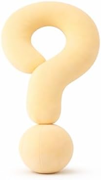 EVOLIVE Question Mark Neck Pillow 15"x24", Velvet Ergonomic Support(Yellow)